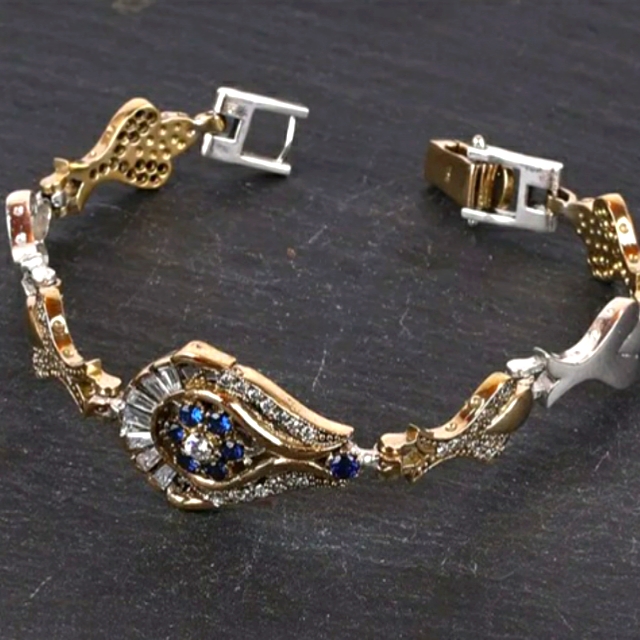 Turkish Topaz .925 Silver & Bronze Bracelet